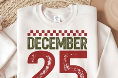 Christmas Varsity SVG PNG Distressed December 25 Png Design Product Image 3