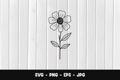 Minimal Flower SVG PNG Product Image 1