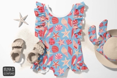 Seashells Starfish Seamless Pattern Product Image 5