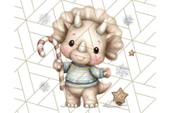 Christmas Dinosaur Party Png, Dino Clipart PNG Product Image 5