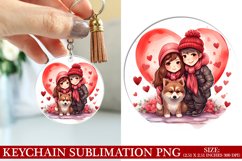 Dog Valentine&#039;s Day Keychain Sublimation Bundle Product Image 6