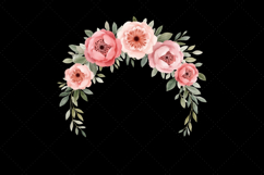Romantic Peony Wedding Clipart Bundle, Peony Flowers PNG Product Image 5