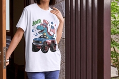 Red, White &amp; RAWR Patriotic Dino &amp; Monster Truck PNG Pack Product Image 5