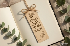 Teacher Bookmark Laser Cut | Glowforge | SVG Product Image 1
