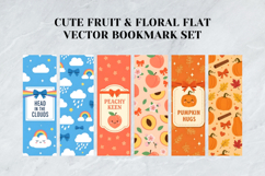 Cute Fruit Floral Bookmark Set,Modern Botanical Flat Vector Product Image 5