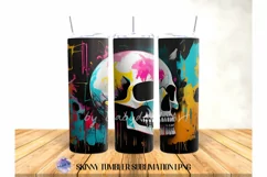Skull Tumbler Wrap | Quilling Horror Tumbler Wrap Product Image 5