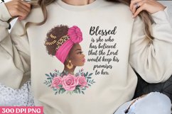 Believed afro woman PNG, Black woman Sublimation Product Image 1