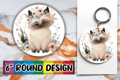 Watercolor Kitty Car Coaster Product Image 1