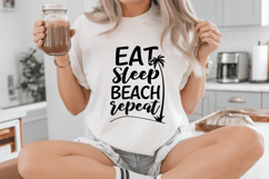Eat Sleep Beach Repeat SVG Design, Summer &amp; Beach SVG Design Product Image 5
