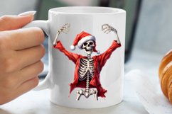 Christmas Skeleton Sublimation Clipart, Christmas PNG Product Image 5