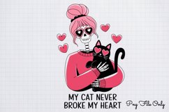My cat never broke my heart PNG Product Image 1