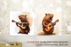 CAPYBARA coaster| SQUARE COASTER Product Image 1
