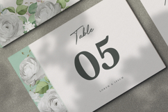 beautiful wedding card invitation set with roses flower Product Image 6