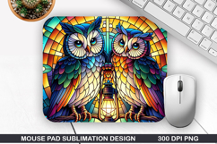 Halloween Owls Mouse Pad Sublimation,Halloween Mouse Pad PNG Product Image 1