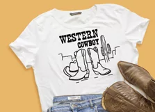 Western cowboy svg cut file, Cowboy boots svg Product Image 3