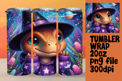 Custom 20oz Tumbler Wrap Download , Halloween Dino Product Image 1
