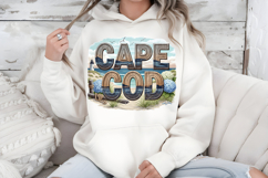 Cape Cod PNG, Vintage Massachusetts Coastal Sublimation Product Image 5