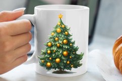 Watercolor Christmas tree clipart, Christmas tree Clipart Product Image 5