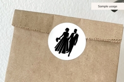 Bride And Groom Walking Silhouette SVG Product Image 5