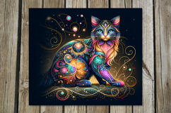 Mystic cat | 4 Skinny tumbler sublimation designs PL Product Image 5