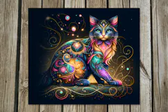 Mystic cat | 4 Skinny tumbler sublimation designs PL Product Image 5