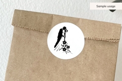 Bride And Groom With Bouquet SVG Product Image 5