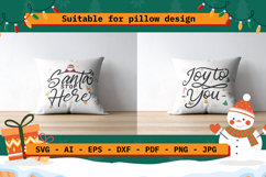 Christmas Quotes SVG | Joy to You | Santa Stop Here Product Image 5