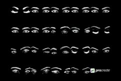 Facial Eyes Set 1 Procreate Brush Stamps, 19 Eyes Product Image 5