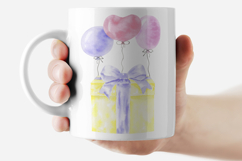 Balloons and Gift Watercolor Sublimation PNG Graphic Product Image 3