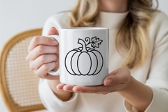 Pumpkin Outline SVG | Fall Thanksgiving Cut Files Cricut Product Image 5