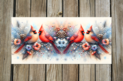 Christmas birds | 4 Xmas Cardinal Sublimation Mug design PL Product Image 5
