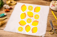 Cross stitch lemons embroidery pattern, yellow citrus fruit Product Image 5