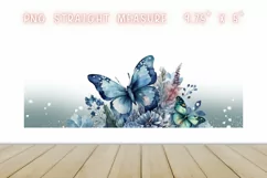 Watercolor flower & butterflies 16oz Libby Glass Can Product Image 2