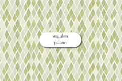 Green Watercolor Argyle Seamless Pattern Digital Paper Set Product Image 1