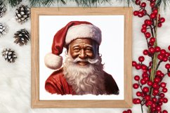 Vintage Black Santa Claus Sublimation Clipart, Santa PNG Product Image 4