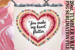 Enchanted days 20oz tumbler wrap, Heart Quote Product Image 1