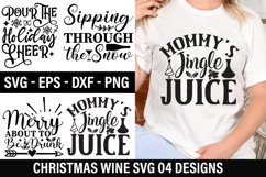 Christmas Wine SVG Design - Pour the Holiday Cheer Product Image 1