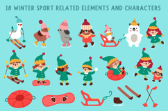 Christmas village map creator. Winter clipart and scenes kit Product Image 5