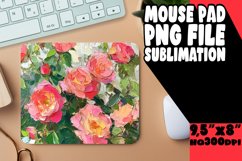 Sublimation Round Design with Oil Flower Art PNG Product Image 1