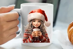 Christmas Little Girl Clipart Sublimation, Christmas PNG Product Image 1