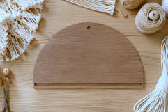 Bundle plain macrame bases set of 5 digital file. Laser cut Product Image 5