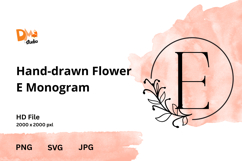 Hand-drawn Flower Monogram Product Image 1