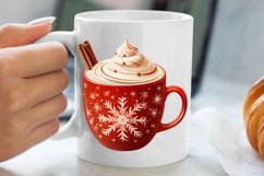 Christmas Cake Clipart, Christmas Cappuccino Clipart Product Image 5