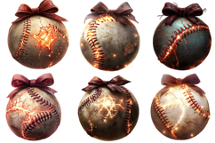Baseball Coquette Bow PNG, Baseball Coquette Bow Sublimation Product Image 1