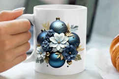 Blue Christmas Ornaments Clipart, Christmas PNG Product Image 5