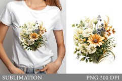 Wildflowers Sublimation. Wildflowers T-Shirt Sublimation Product Image 1