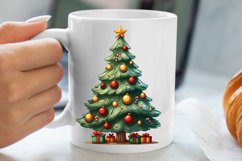 Watercolor Christmas tree clipart, Christmas tree Clipart Product Image 5