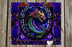 Stained glass dragon | 8 Skinny tumbler sublimation designs Product Image 5