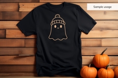 Cute Ghost with Bonnet SVG, Halloween Ghost SVG Product Image 5