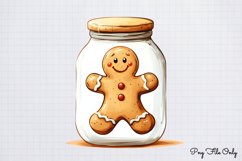 Funny Christmas Gingerbread Man Clipart Bundle PNG Product Image 8
